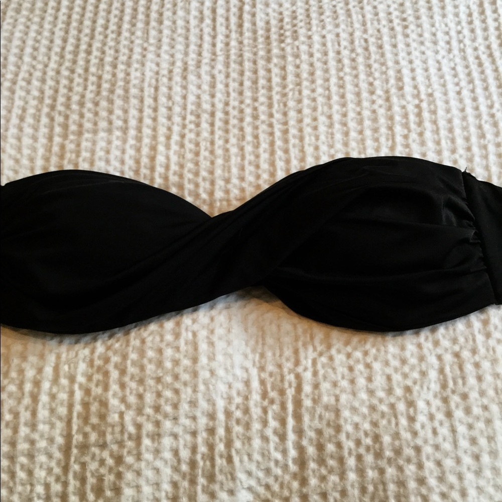 Black strapless top